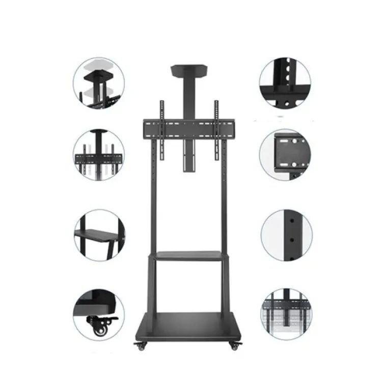 TL-1700 Mobile TV Bracket, Rooling TV Stand with Wheels for 32 to 70 Inch LCD LED OLED (Black) - Image 2