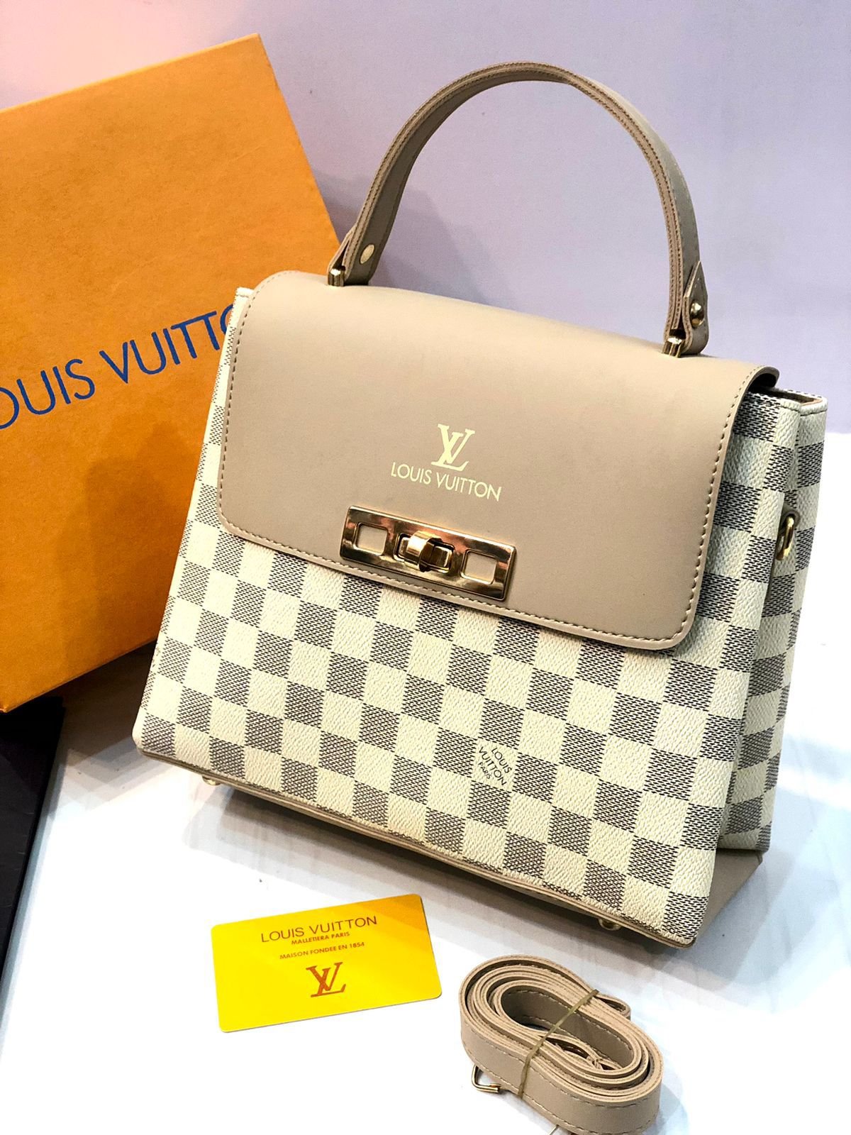 LV Women Fashion Bag Cross Body Bags Shoulder Bags Korean Style Ladies Phone Pouch Casual Crossbody Mobile Phone Bag Fashion Shoulder Bag Water Resistant Sling Bag - Image 5