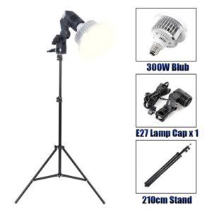 Dimmable Two-Color E27 LED Photography Lighting Bulbs (65W) with Remote Control for Studio Softboxes