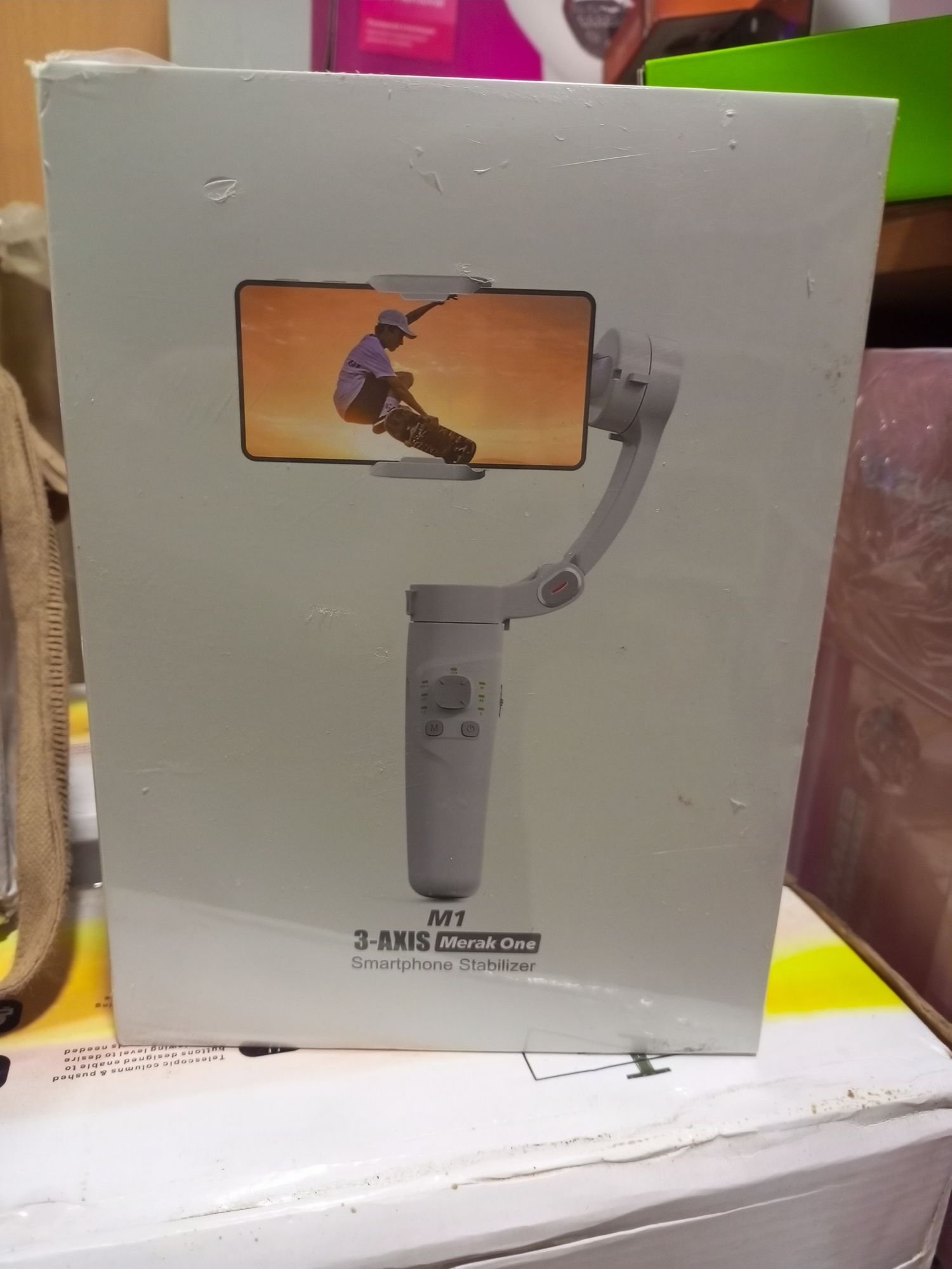 M1 3 Axis Gimbal Handheld Stabilizer for Phone - Foldable Design, Anti-Shake Stabilization for Video Recording and Vlogging