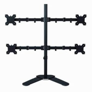 4 LED LCD Monitor Stand up Free-Standing Desk Mount for Four Screens