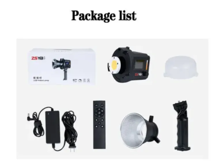 Professional ZSYB CL60Bi 60W Bi-Color LED Video Light (3200-5600K) for Studio Photography | PK 60S CL60 LUX100 - Image 5
