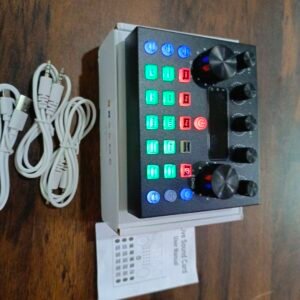 V8s Sound Card with 2 mics input for Live Streaming & Karaoke