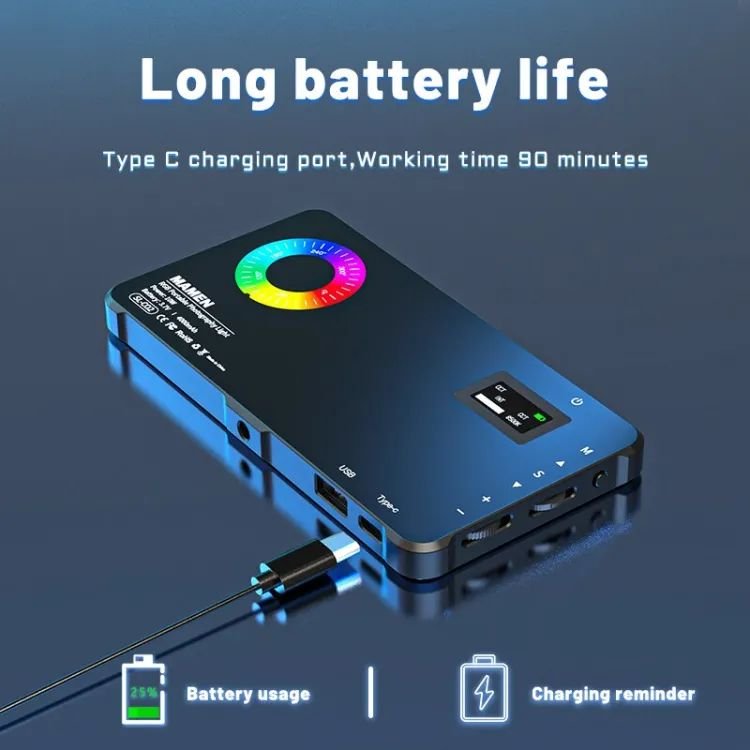 SL-C02 Power Bank RGB MAMEN Photography LED color fill light 2500-9000K special effects - Image 3