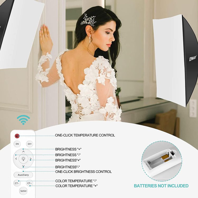 Softbox Lighting Kit, Dimmable Continuous Lighting - Image 4