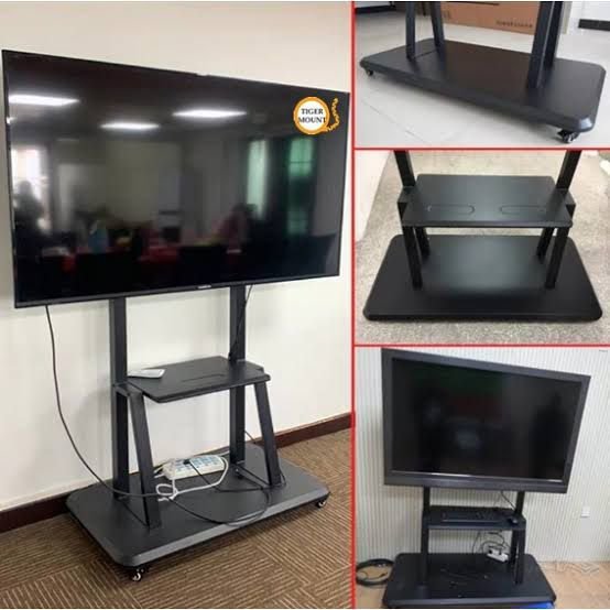 PORTABLE TV STAND BRACKET TL1800 SUPPORT 40 -100 TV MOBILE BRACKET WITH ROLLER WITH PLAYER SHELF - Image 5