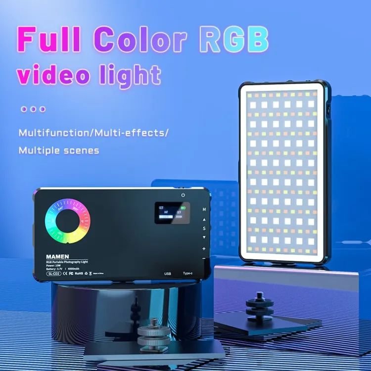 SL-C02 Power Bank RGB MAMEN Photography LED color fill light 2500-9000K special effects