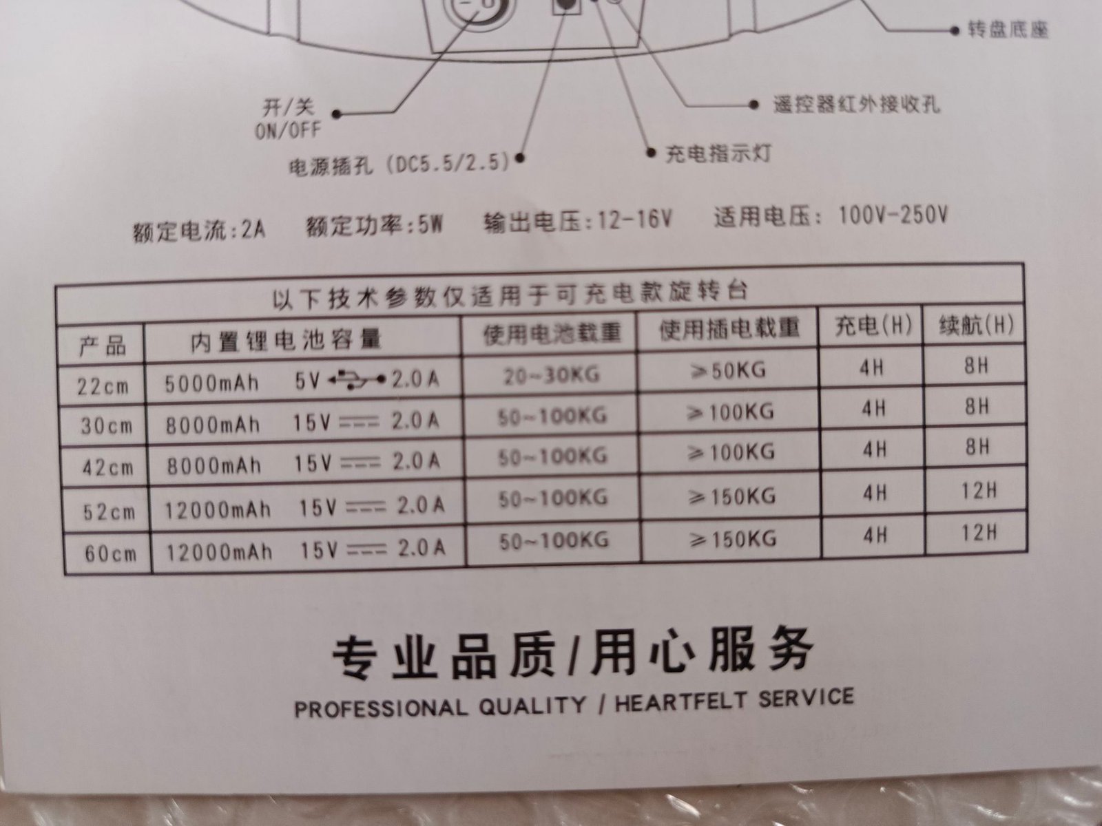 360 Rotating Table 30cm for Products Photography ( White ) - Image 8