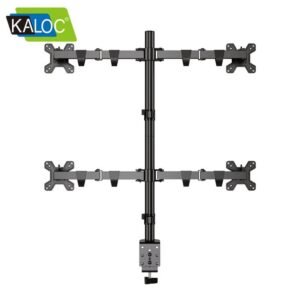KALOC DW240-T 17 - 27 Inch Quad Four 4 Screen 240-T Stock Trading Monitor TV Mount Table Stand Bracket Base
