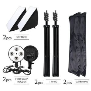 Kit With E27 Base Holder Soft Box Camera Accessories For Photo Studio video