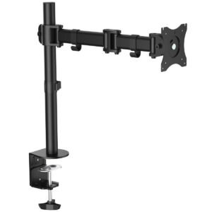 Single Monitor Arm Desk Mount, Holds Screens up to 22 inch Regular and 28 inch Ultrawide, Fully Adjustable Stand