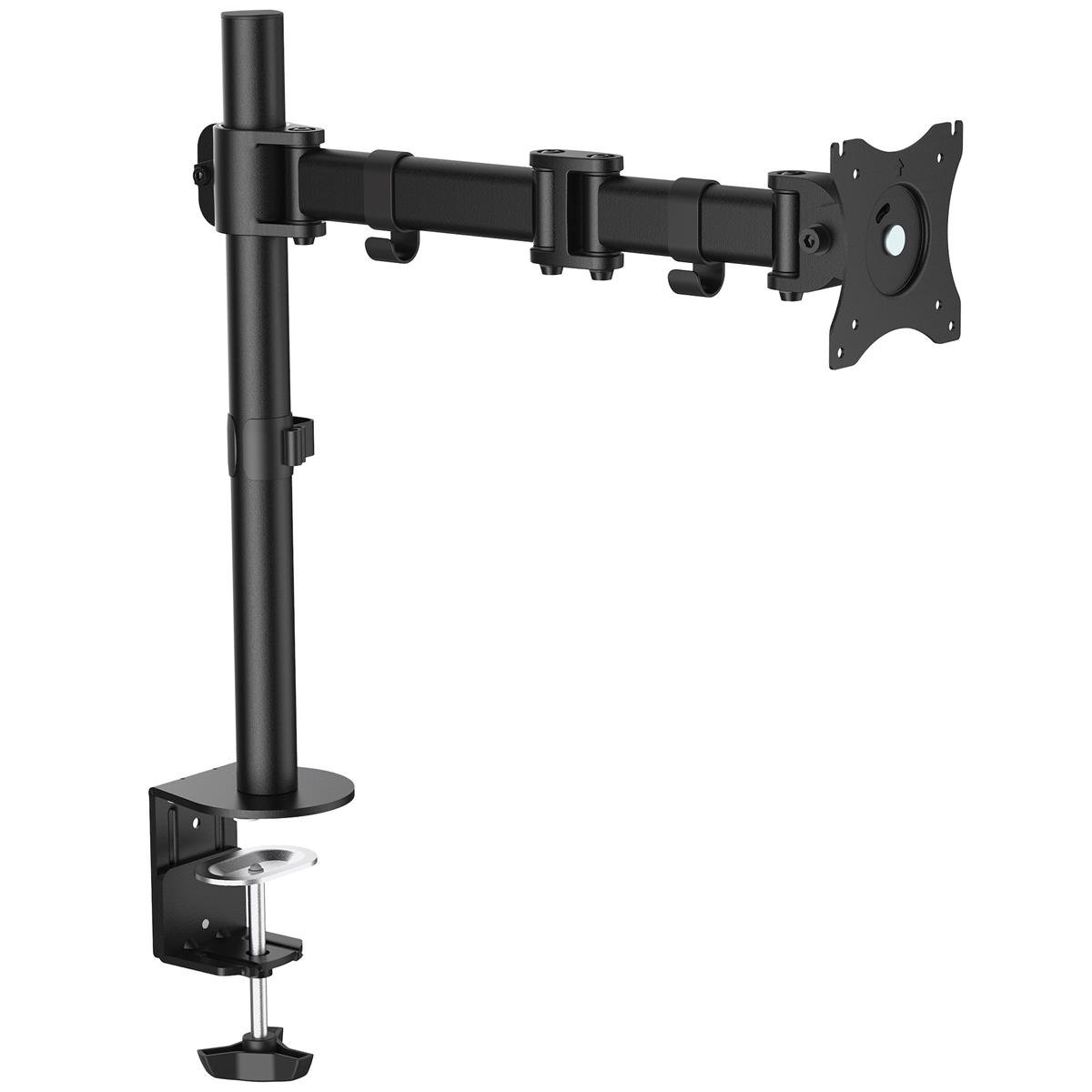 Single Monitor Arm Desk Mount, Holds Screens up to 22 inch Regular and 28 inch Ultrawide, Fully Adjustable Stand