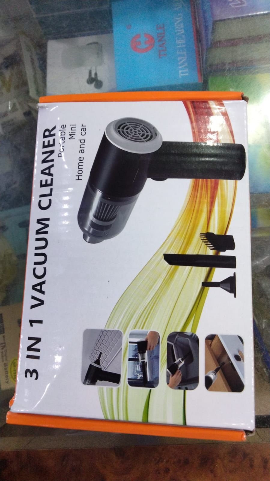 3-IN-1 Mini Vacuum Cleaner & Air Blower For Car Interior, Office, Home, Computer, Cordless Handheld Wireless Portable Auto Vacuum Cleaner Strong Suction Powerfull