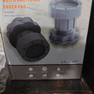 Plastic Washing Machine Vibration Feet Pad 4 Pc Adjustable Highly Non-Slip Support Anti Vibration Pads Walk Pads Shock Absorber Noise Cancelling Furniture Lifting BasePlastic Washing Machine Vibration Feet Pad 4 Pc Adjustable Highly Non-Slip Support Anti