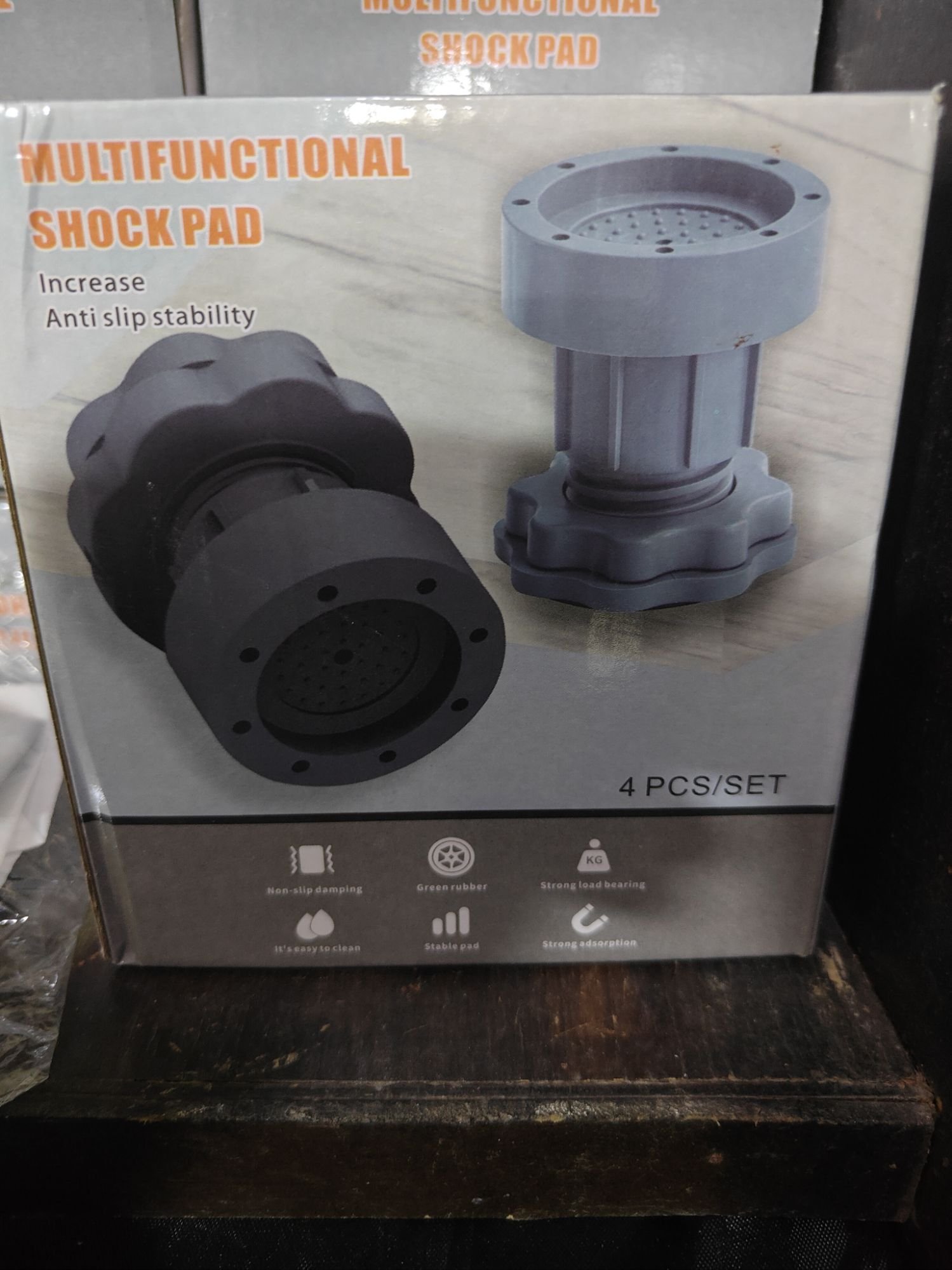 Plastic Washing Machine Vibration Feet Pad 4 Pc Adjustable Highly Non-Slip Support Anti Vibration Pads Walk Pads Shock Absorber Noise Cancelling Furniture Lifting BasePlastic Washing Machine Vibration Feet Pad 4 Pc Adjustable Highly Non-Slip Support Anti