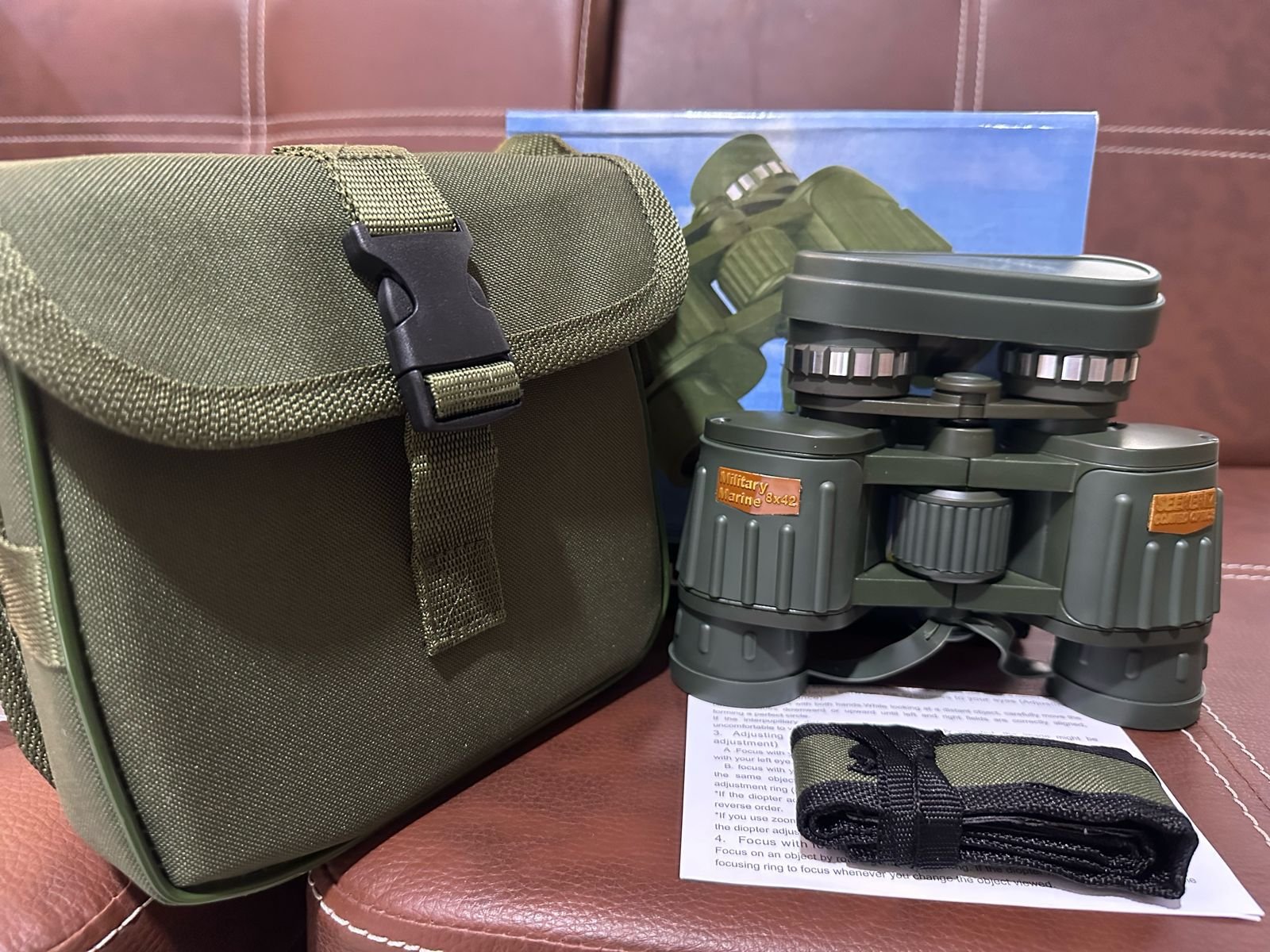 SEEKER COATED OPTICS BINOCULAR MILITARY MARINE 8x42 - Image 2