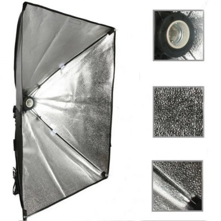 Single Bulb Softbox Light for Studio E27 Holder 50x70cm Studio Professional Lighting system - Image 5