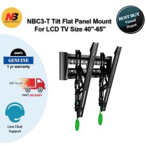 NB NBC3-T Universal Flat Panel TV Monitor Tilted Mount for 40″ to 65″ Flat Panel Displays
