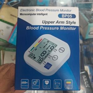Upper Arm Blood Pressure Monitor Automatic BP Tonometer for Home Use with Large Display and Portable Cuff