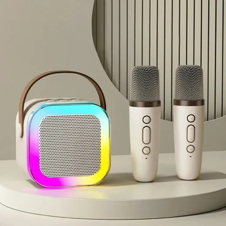 K12 Karaoke Machine Portable Bluetooth 5.3 PA Speaker System with 1-2 Wireless Microphones Home Family Singing Children's Gifts - Image 2