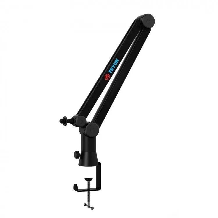 TEYUN NBA-6 Suspension Arm Stand - Arm For Rode Microphone - Desktop Clamp and Cable Management For Recording, Gaming, Streaming, Podcasting For Shure, Neuman, Behringer - Black