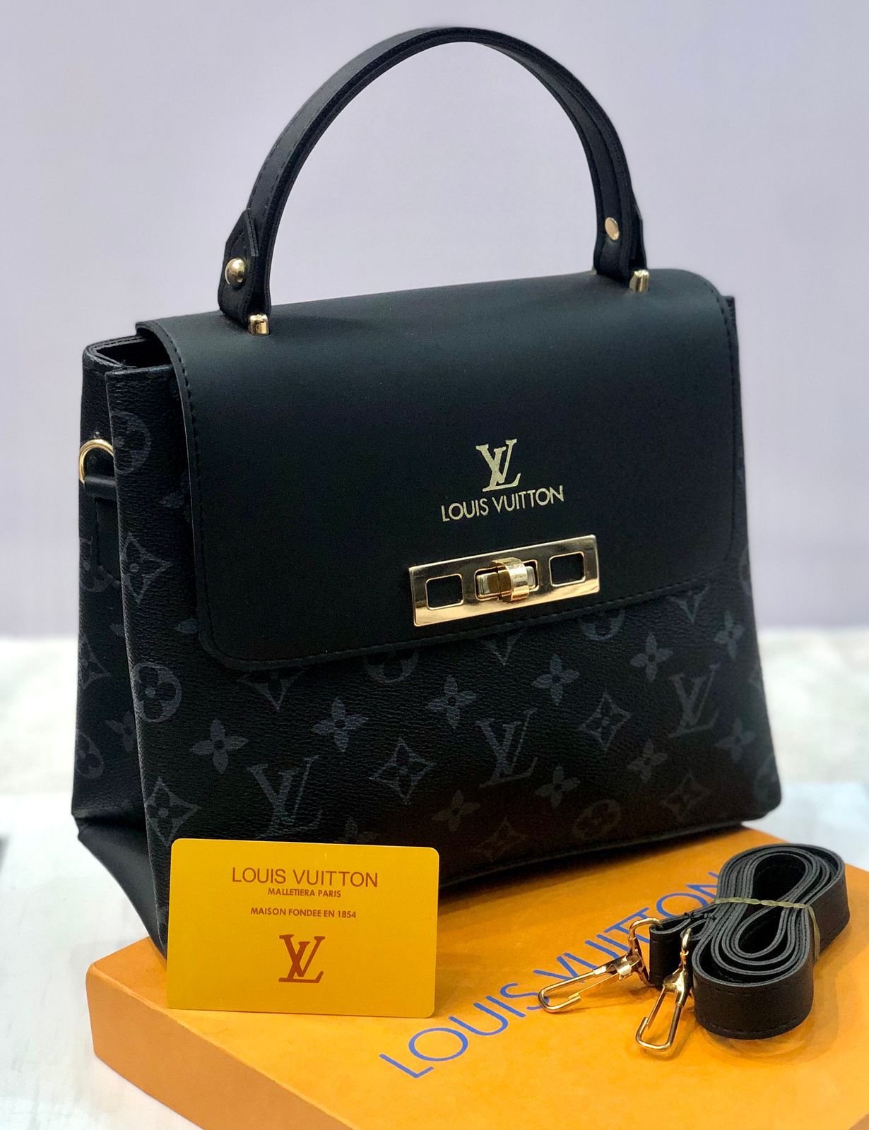 LV Women Fashion Bag Cross Body Bags Shoulder Bags Korean Style Ladies Phone Pouch Casual Crossbody Mobile Phone Bag Fashion Shoulder Bag Water Resistant Sling Bag - Image 3