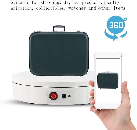 360 Rotating Table 30cm for Products Photography ( White ) - Image 4