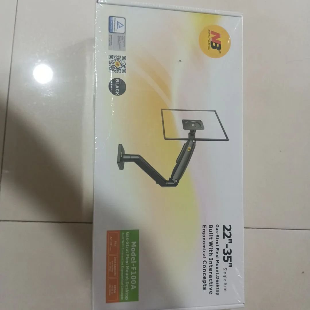 NB North Bayou Lcd Led TV WALL Mount Table Mount Bracket F100A Gas Spring Arm 22-35 inch Screen Monitor Holder 360 Rotate Tilt Swivel - Image 2