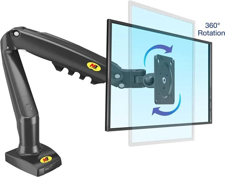 NB North Bayou F80 Monitor Desk Mount Stand Full Motion Swivel Monitor Arm with Gas Spring for 17-30''Monitors - Image 3