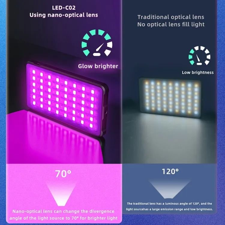 SL-C02 Power Bank RGB MAMEN Photography LED color fill light 2500-9000K special effects - Image 5