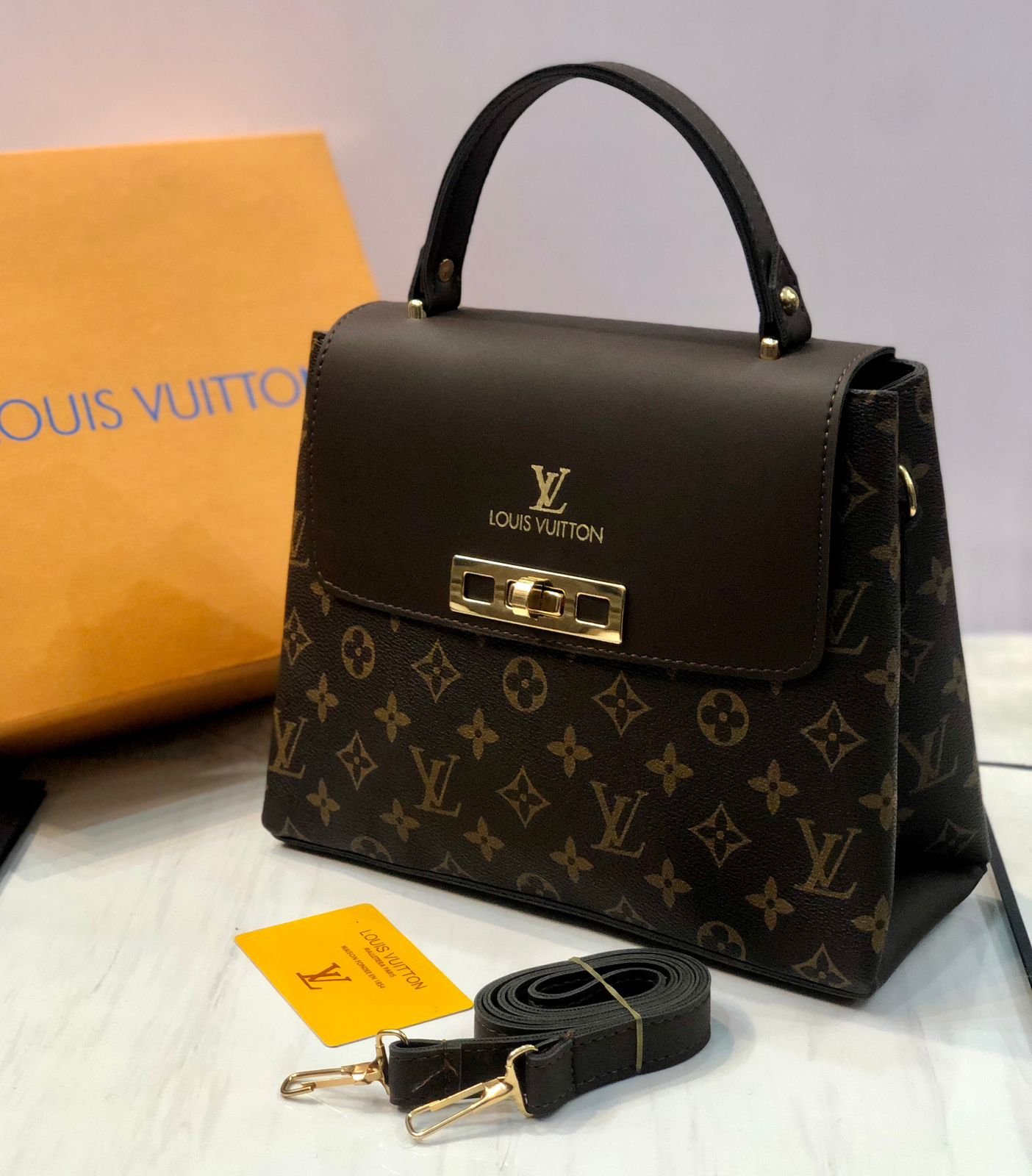 LV Women Fashion Bag Cross Body Bags Shoulder Bags Korean Style Ladies Phone Pouch Casual Crossbody Mobile Phone Bag Fashion Shoulder Bag Water Resistant Sling Bag - Image 4