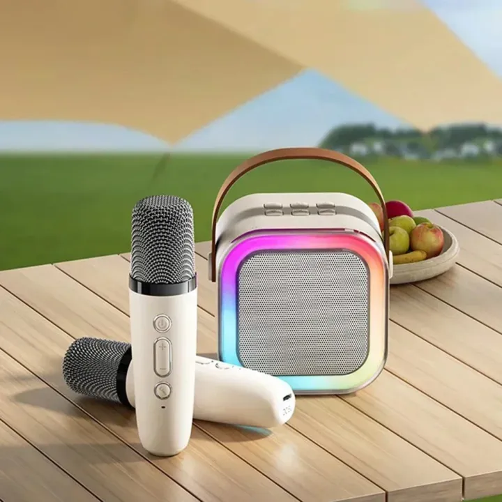K12 Karaoke Machine Portable Bluetooth 5.3 PA Speaker System with 1-2 Wireless Microphones Home Family Singing Children's Gifts - Image 3