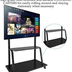 PORTABLE TV STAND BRACKET TL1800 SUPPORT 40 -100 TV MOBILE BRACKET WITH ROLLER WITH PLAYER SHELF
