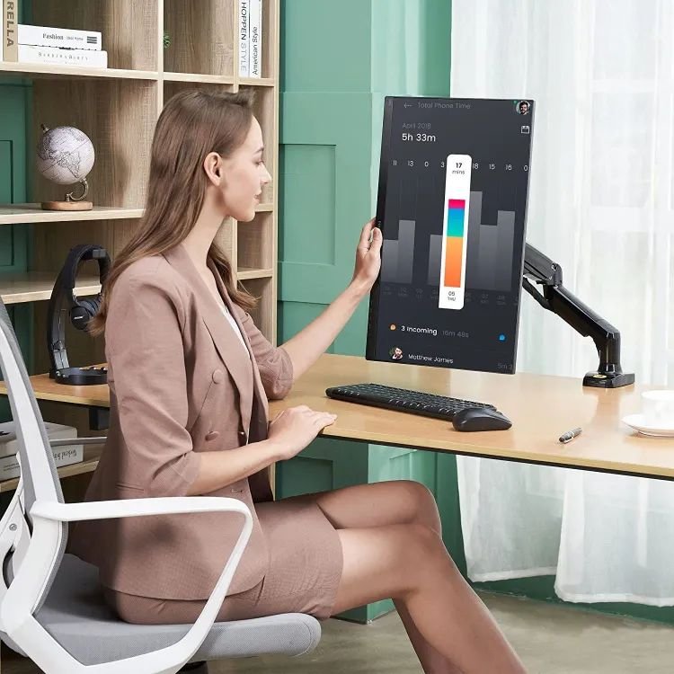 NB North Bayou F80 Monitor Desk Mount Stand Full Motion Swivel Monitor Arm with Gas Spring for 17-30''Monitors - Image 5