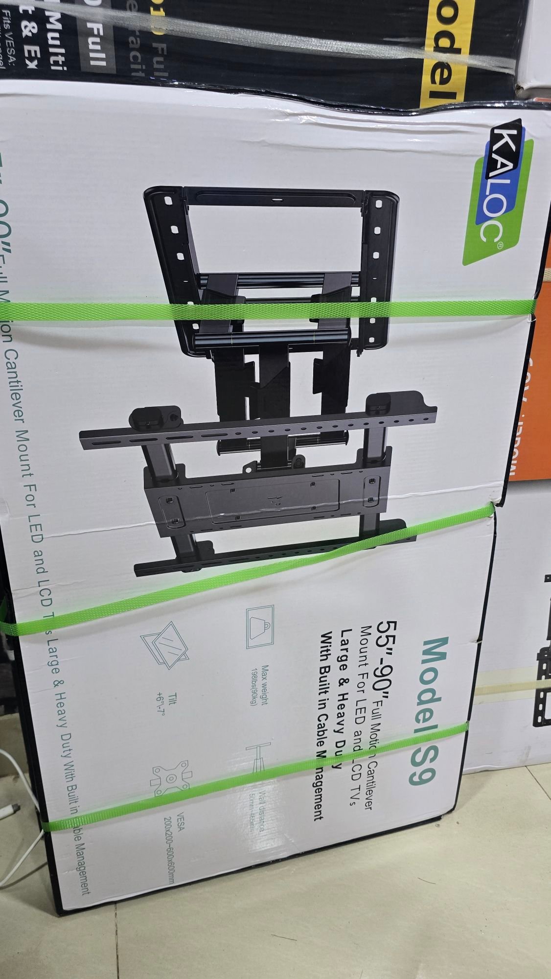 KALOC S9 Full Motion TV Wall Mount Bracket 55-90 Inch LED LCD TV