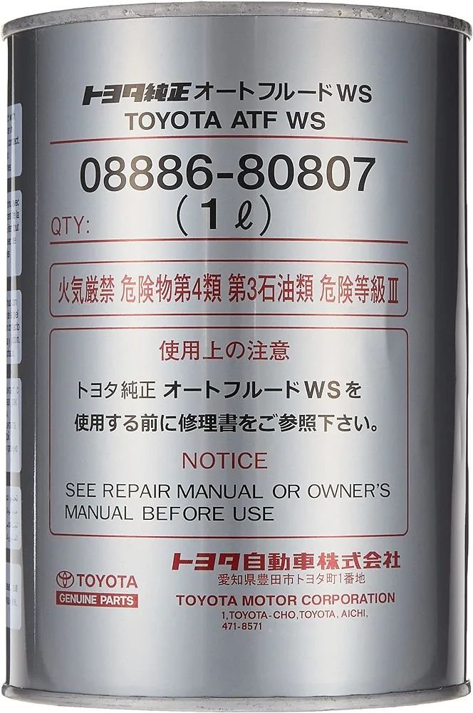 Toyota ATF WS Gear Oil - Genuine Automatic Transmission Oil 1Litres