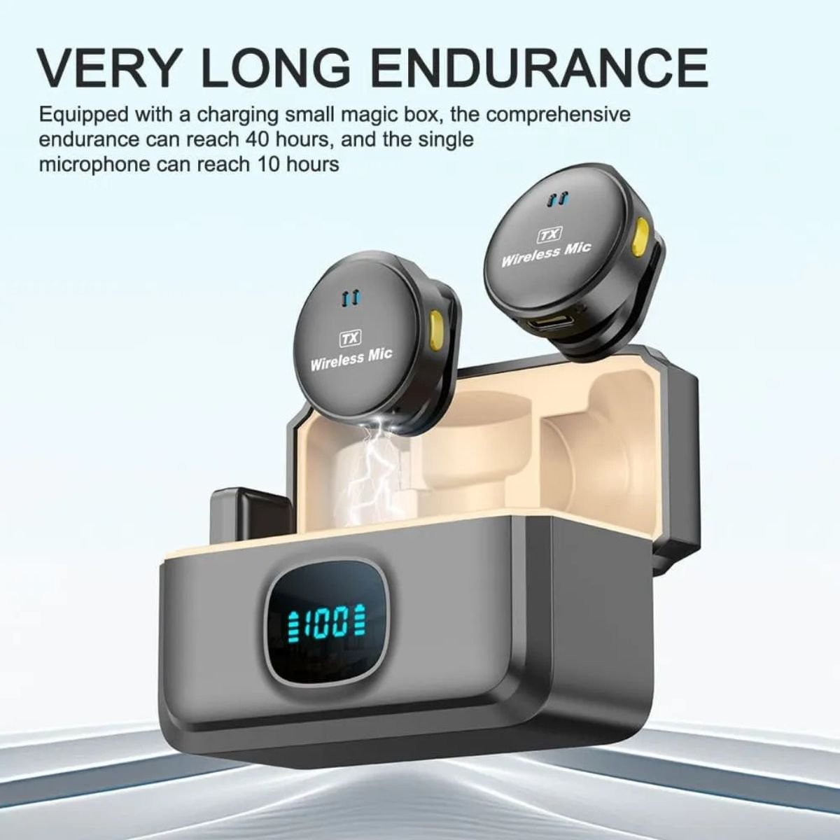 M9 Pro Wireless Microphone – Best Noise Cancelling Mic for Vlogging & Streaming in - Image 2