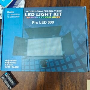 LED-U600+ Video LED Light with Batteries & Charger - 600 LEDs, Bi-Color Temperature Adjustable for DSLR Photography and Videography