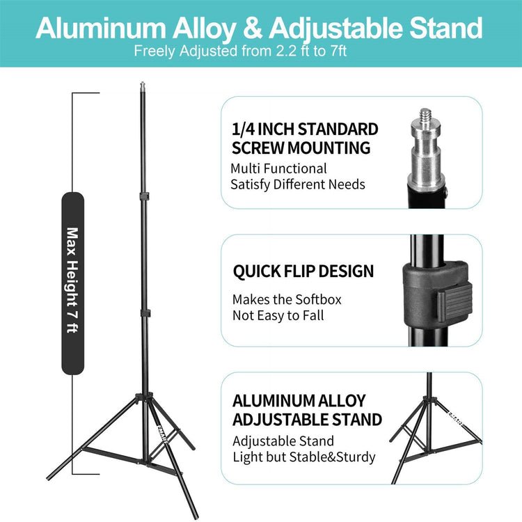 Softbox Lighting Kit, Dimmable Continuous Lighting - Image 3
