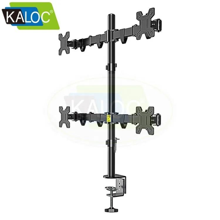 KALOC DW240-T 17 - 27 Inch Quad Four 4 Screen 240-T Stock Trading Monitor TV Mount Table Stand Bracket Base - Image 3