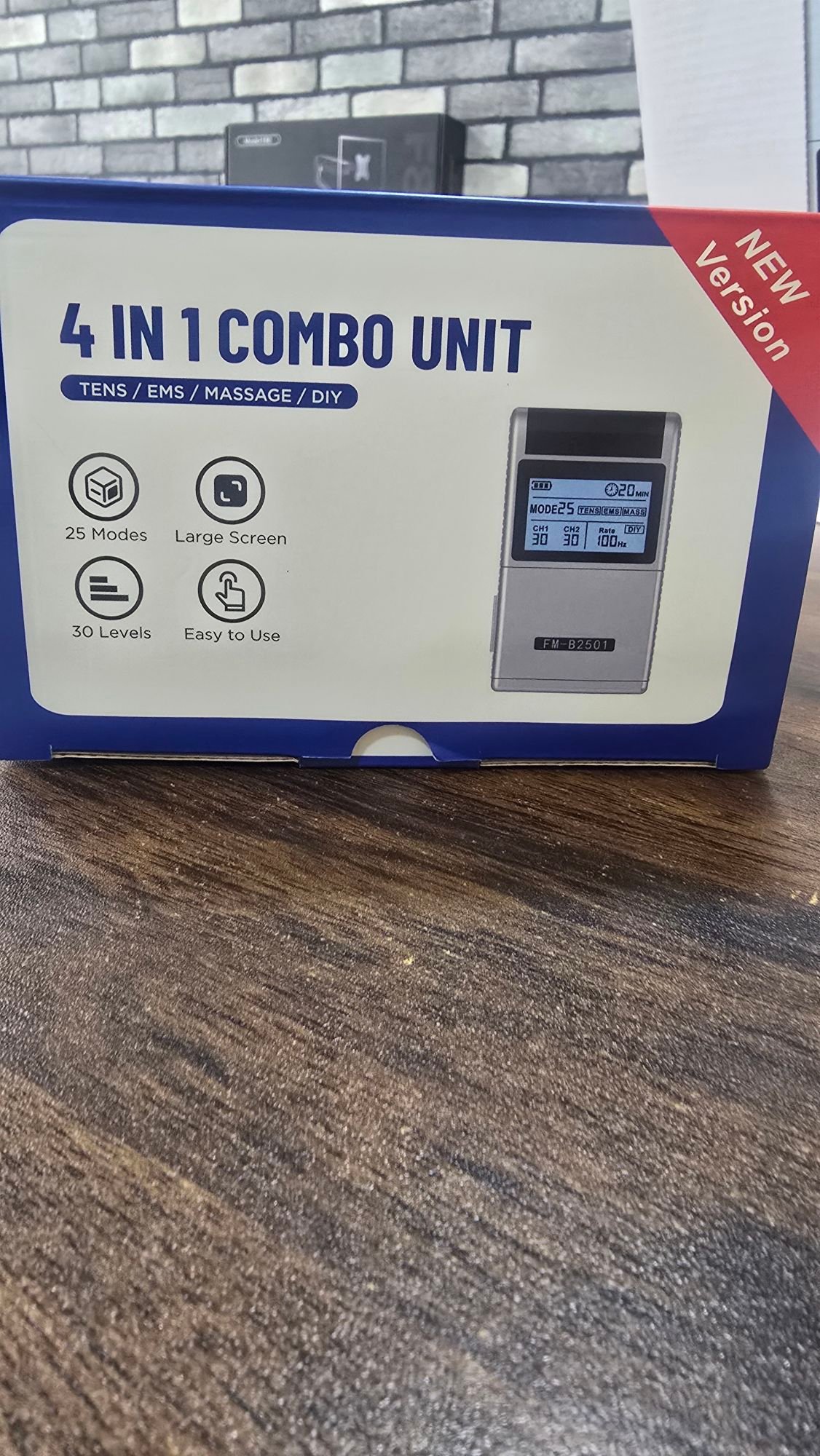 4 in 1 - D.I.Y & Tens Unit & EMS & Massage Muscle Stimulator, Dual Channel Therapy Machine for Pain Relief, FDA Cleared Rechargeable Electronic Pulse Massager,with 8pcs Electrode Pads