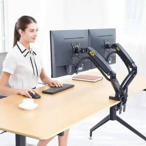 NB North Bayou F160 Dual Monitor Desk Mount Stand Full Motion Swivel