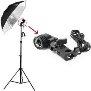 Light Stand Studio Umbrella Continuous Lighting Kit, Umbrellas Bulb Holders & Stands Silver