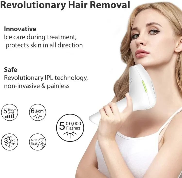 Home Use Hair Remover Machine Laser Hair Removal Tool For Women Permanent Hair Removal PAIN Free Professional Hair Removal Device Home Wash Ipl Hair Remover For Body Face And Bikini - Image 5