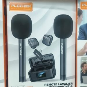 PLOKAMA WM80 Wireless Lavalier Microphone Set – Clear Voice for Vlogging, Interviews & Live Streaming